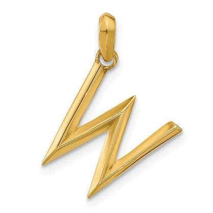 14K Gelbgold Fantasie Buchstabe W
