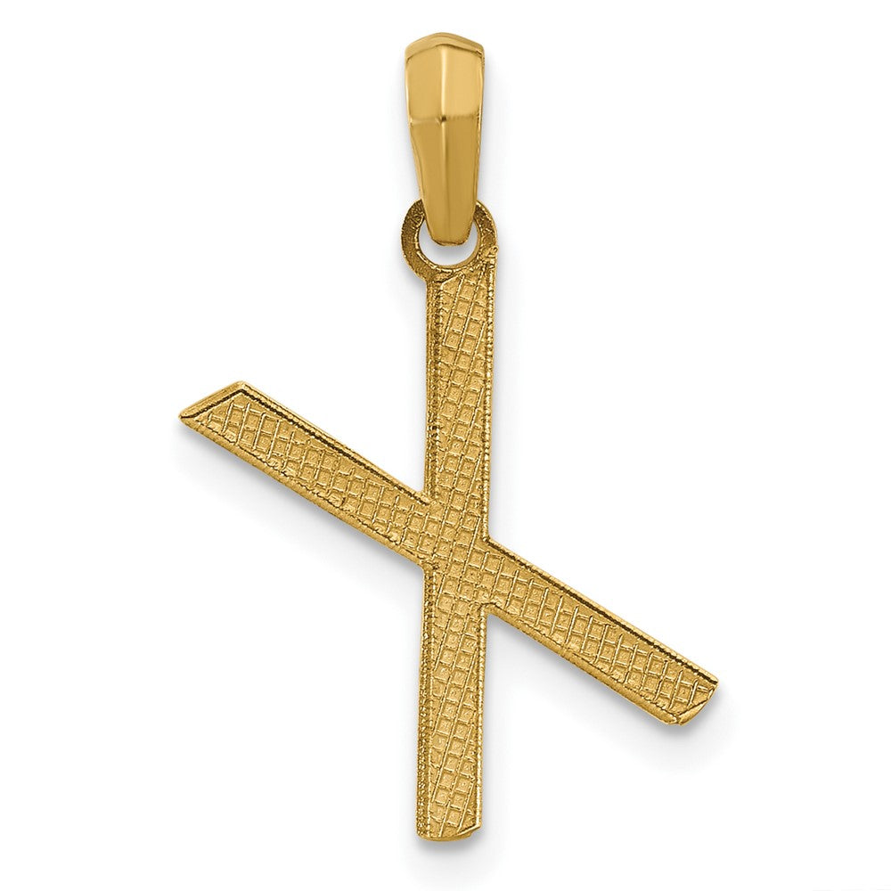 14K Gelbgold Fantasie Buchstabe X