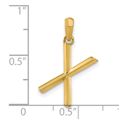 14K Gelbgold Fantasie Buchstabe X