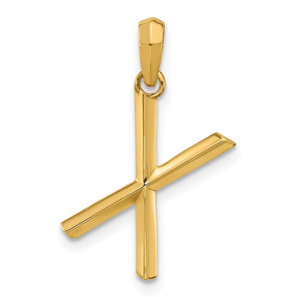 14K Gelbgold Fantasie Buchstabe X