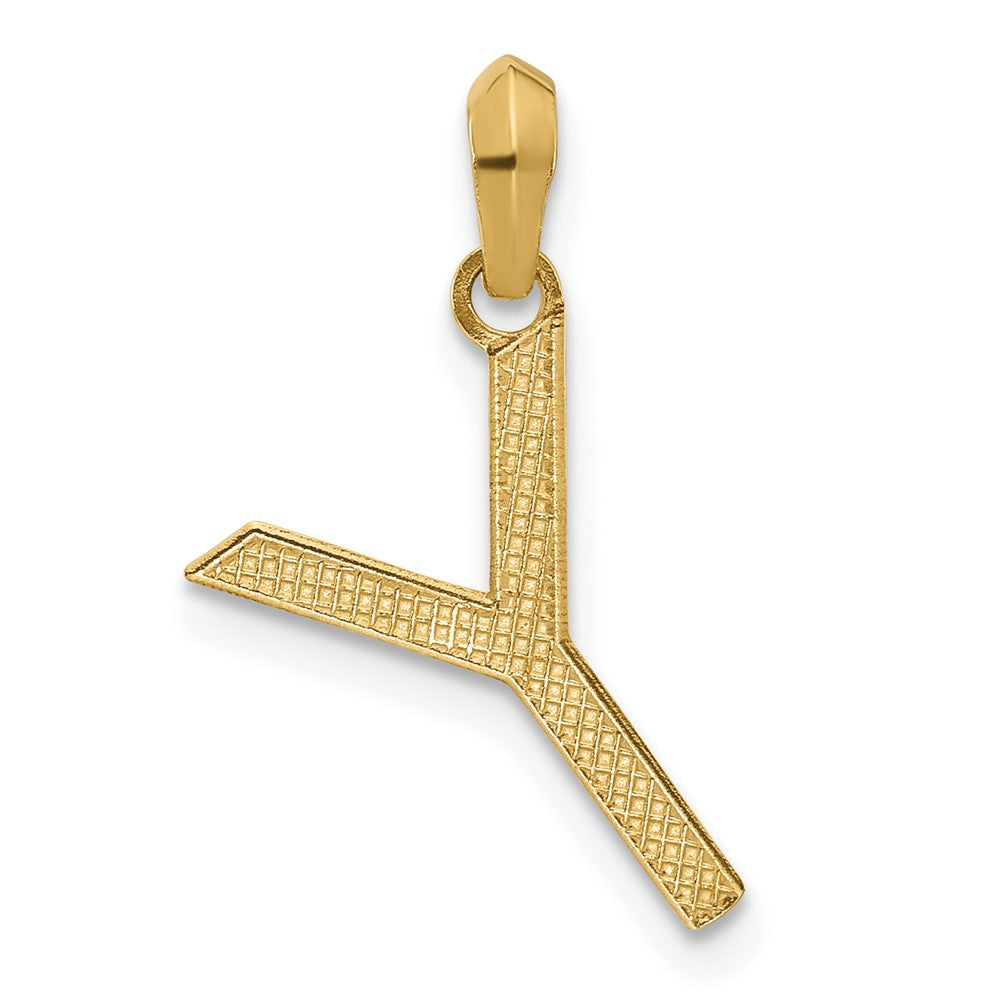 14K Gelbgold Fantasie Buchstabe Y
