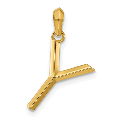 14K Gelbgold Fantasie Buchstabe Y