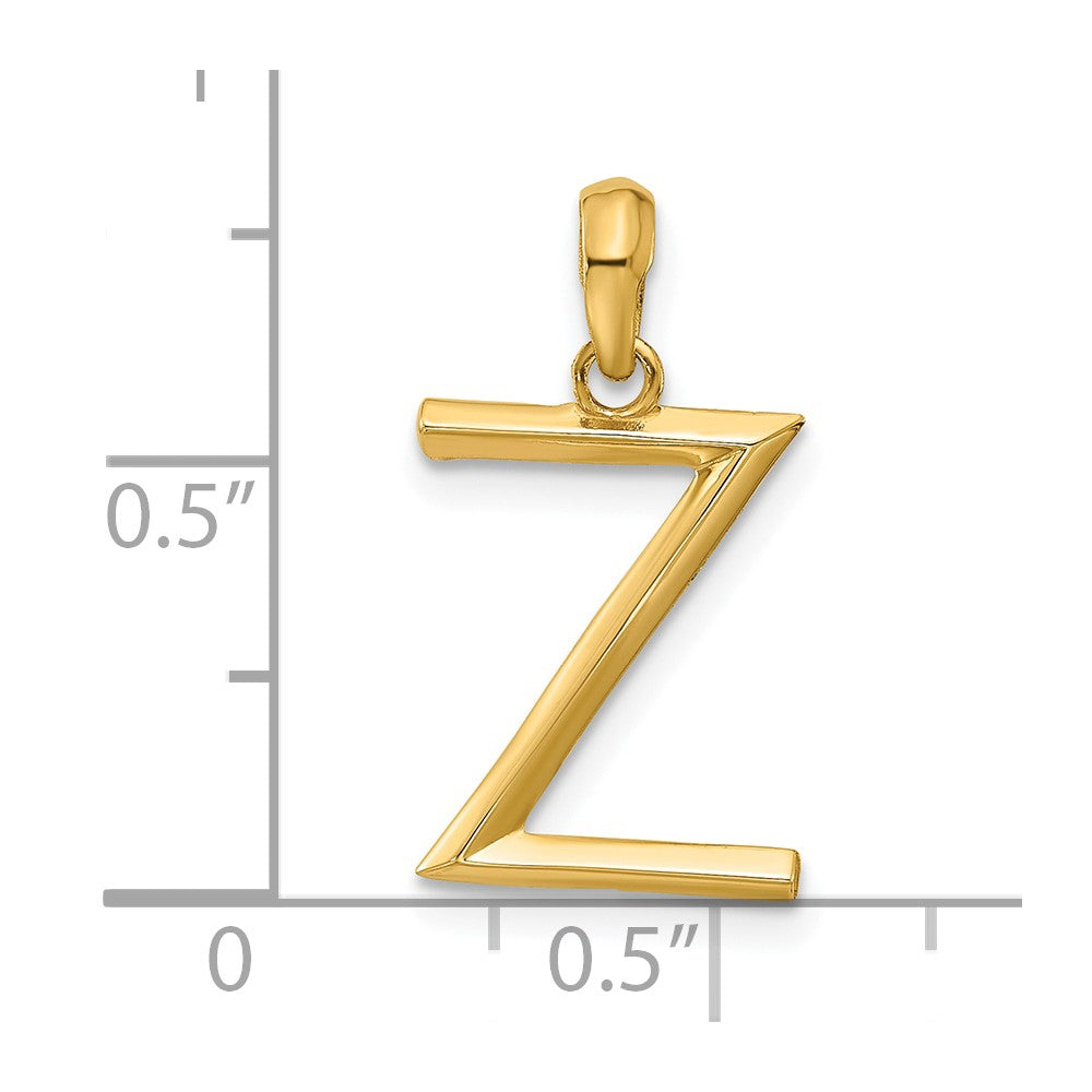 14K Gelbgold Fantasie Buchstabe Z