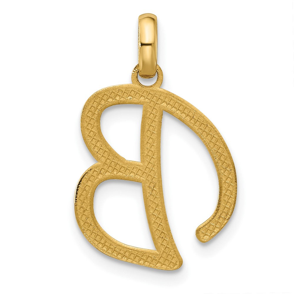 14K Gelbgold Fantasie Buchstabe B