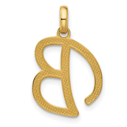 14K Gelbgold Fantasie Buchstabe B