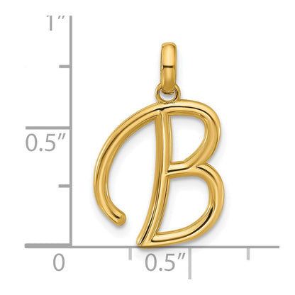 14K Gelbgold Fantasie Buchstabe B
