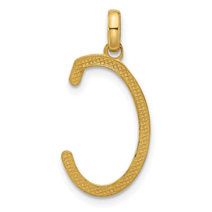 14K Gelbgold Fantasie Buchstabe C