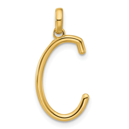 14K Gelbgold Fantasie Buchstabe C