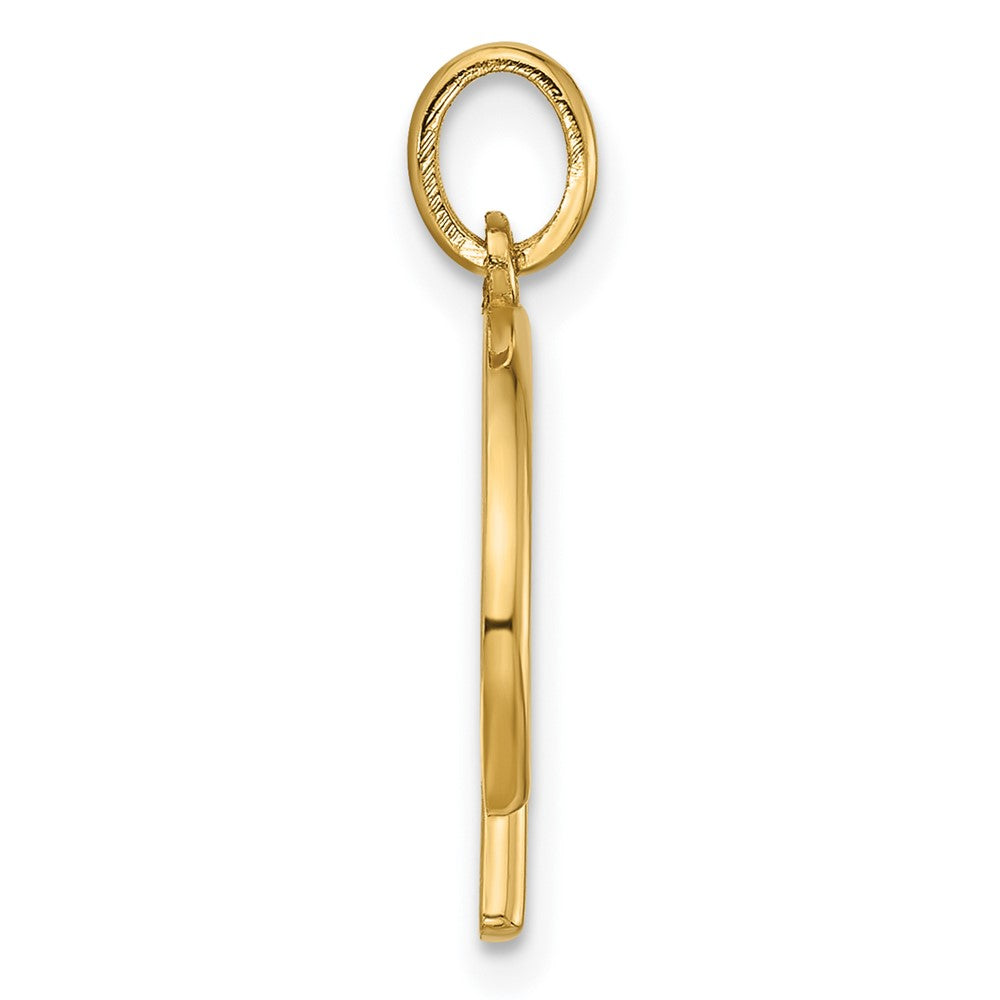 14K Gelbgold Fantasie Buchstabe D