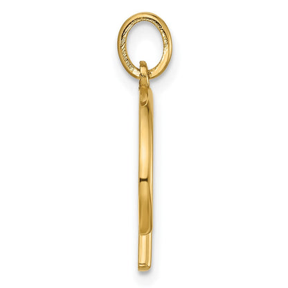 14K Gelbgold Fantasie Buchstabe D
