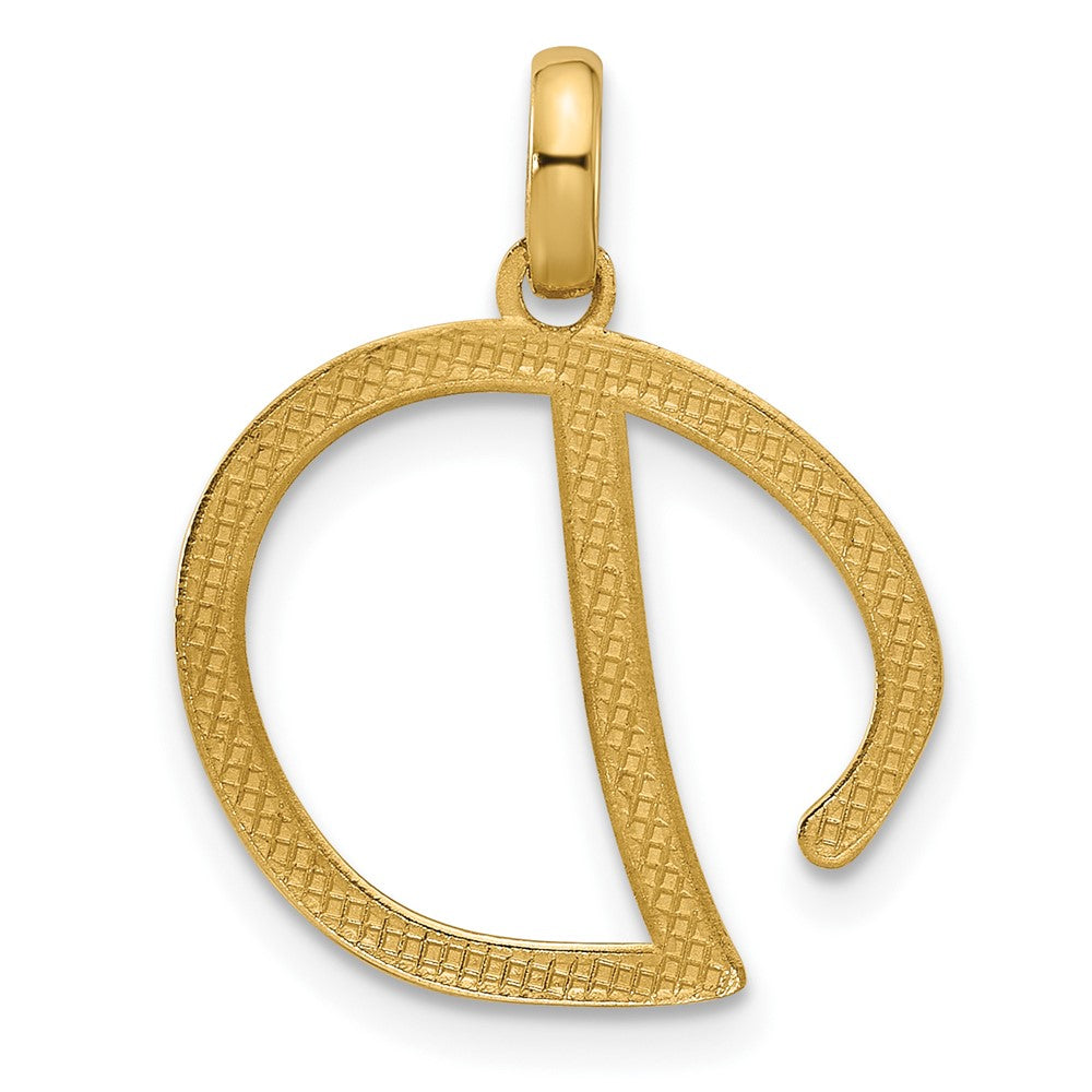 14K Gelbgold Fantasie Buchstabe D