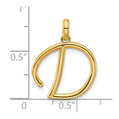 14K Gelbgold Fantasie Buchstabe D