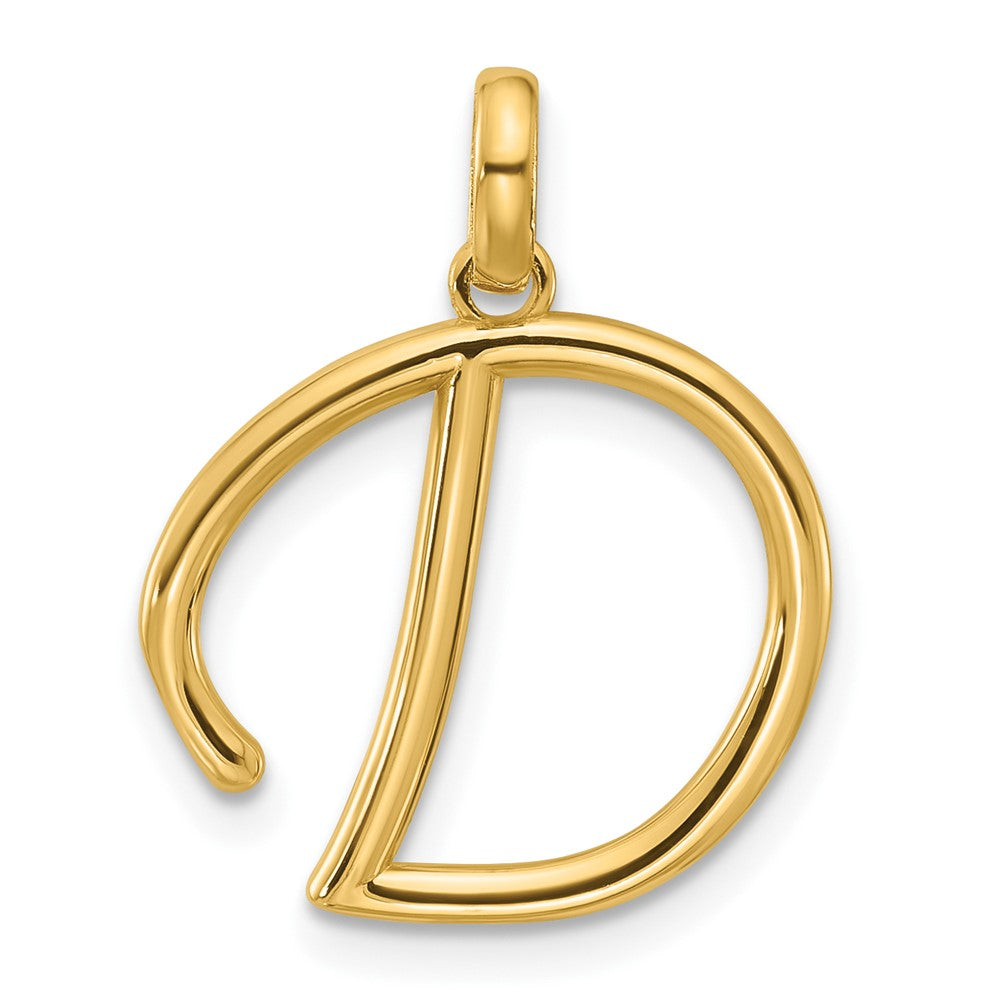 14K Gelbgold Fantasie Buchstabe D