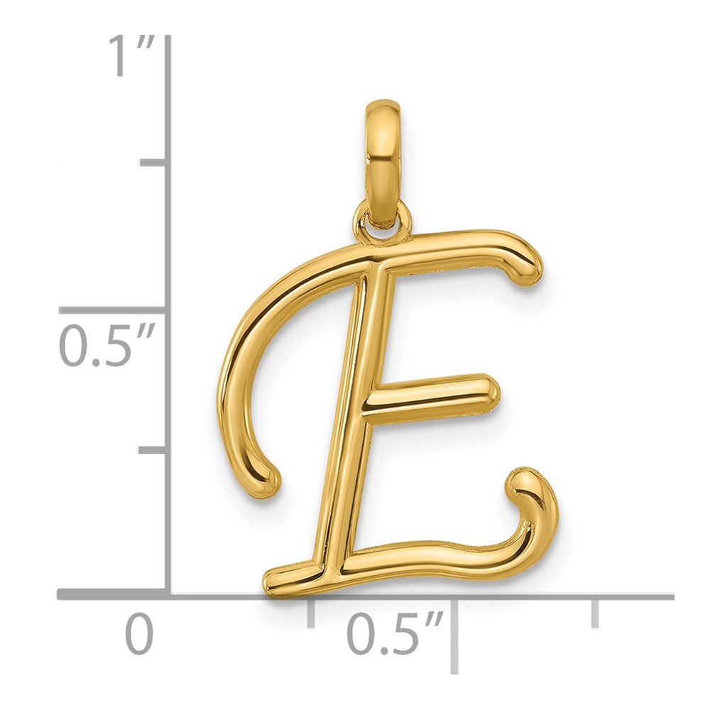 14K Gelbgold Fantasie Buchstabe E