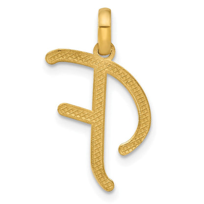 14K Gelbgold Fantasie Buchstabe F