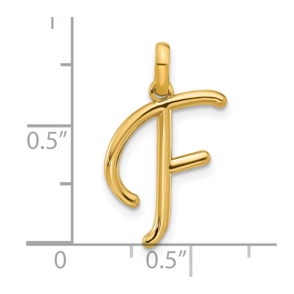 14K Gelbgold Fantasie Buchstabe F
