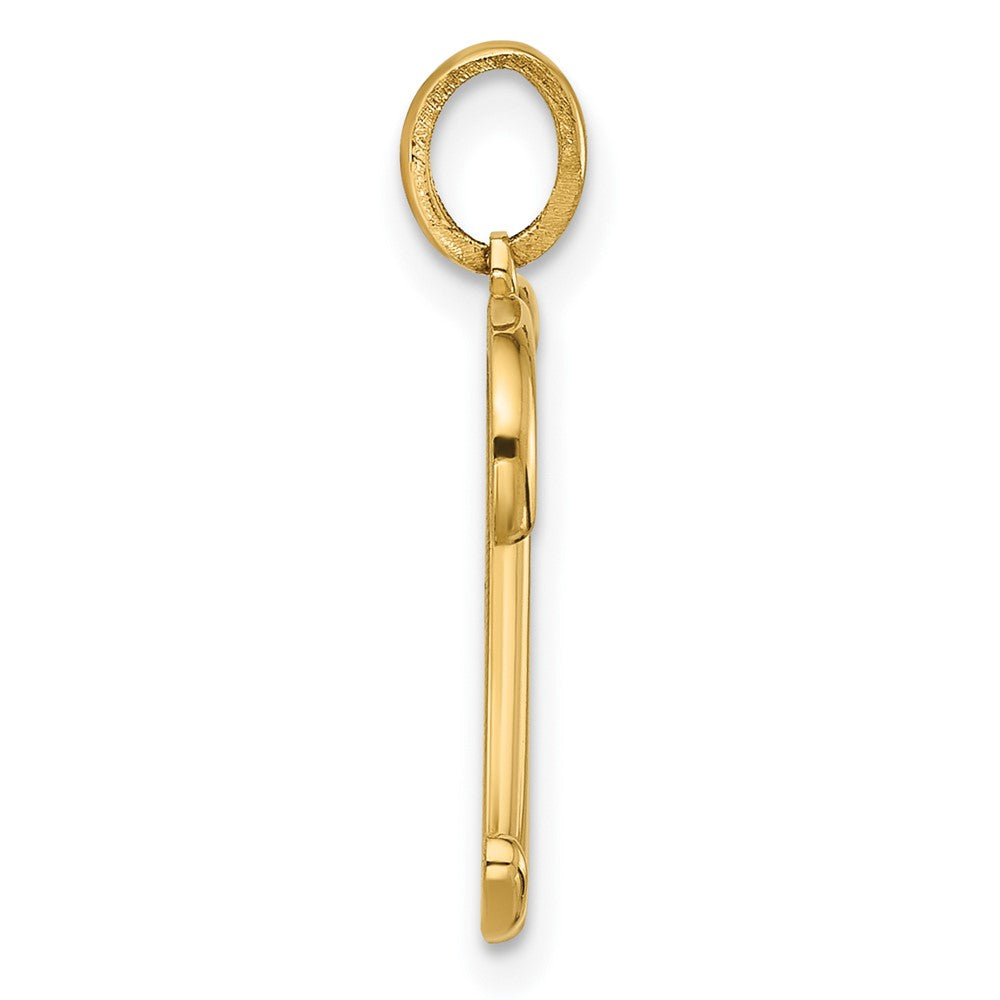 14K Gelbgold Fantasie Buchstabe H