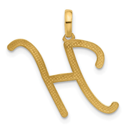 14K Gelbgold Fantasie Buchstabe H