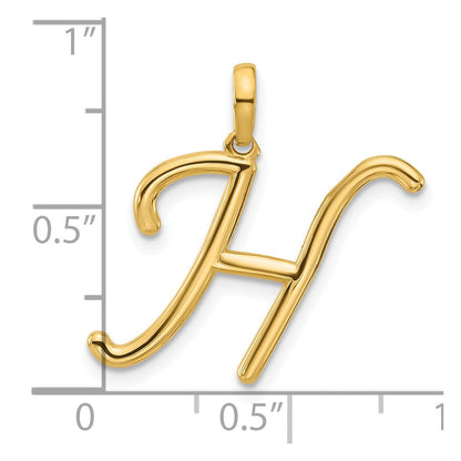 14K Gelbgold Fantasie Buchstabe H