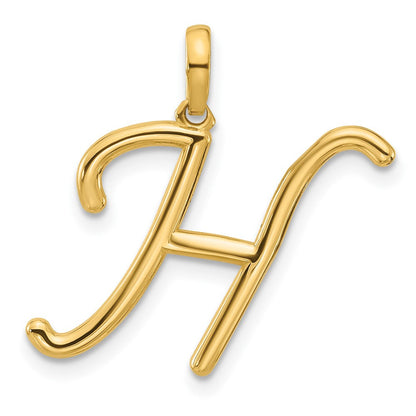 14K Gelbgold Fantasie Buchstabe H