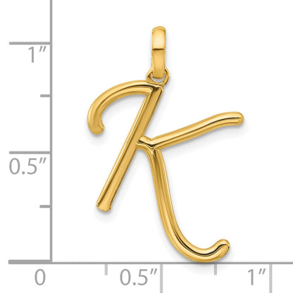 14K Gelbgold Fantasie Buchstabe K
