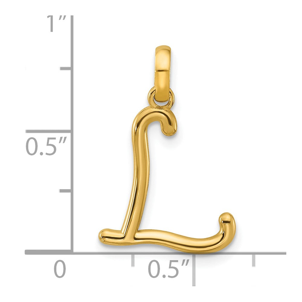 14K Gelbgold Fantasie Buchstabe L