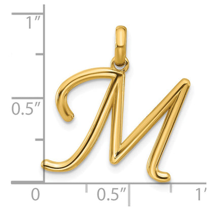 14K Gelbgold Fantasie Buchstabe M