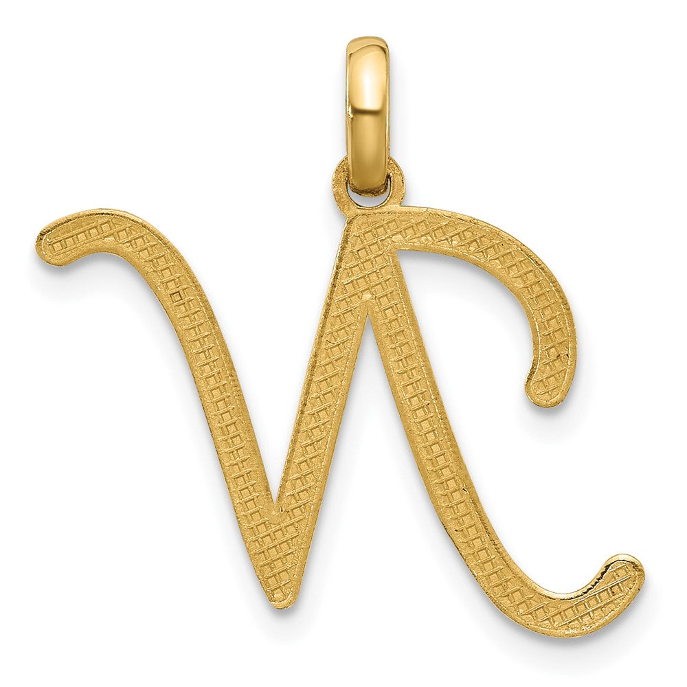 14K Gelbgold Fantasie Buchstabe N