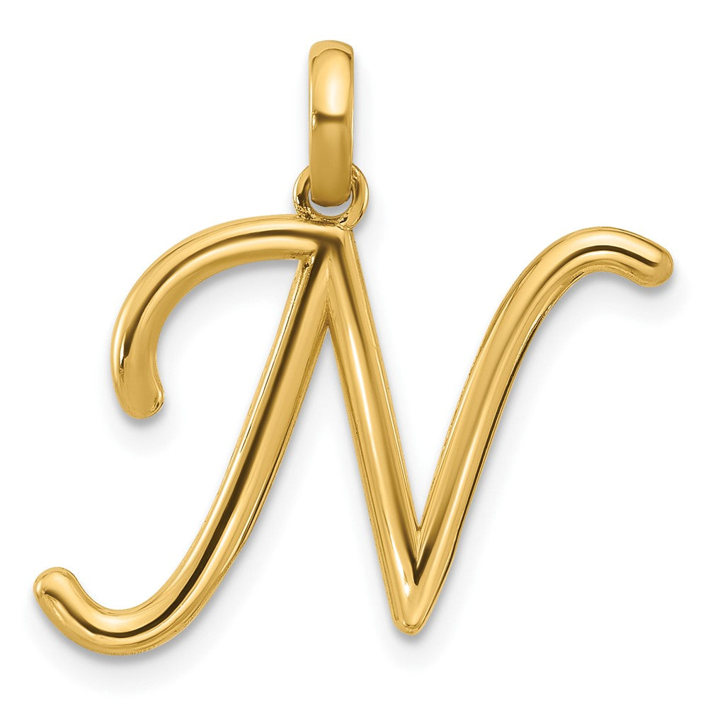 14K Gelbgold Fantasie Buchstabe N