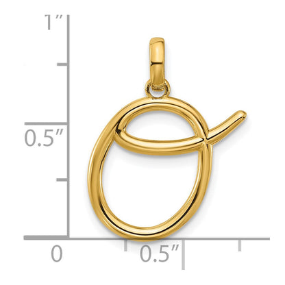 14K Gelbgold Fantasie Buchstabe O