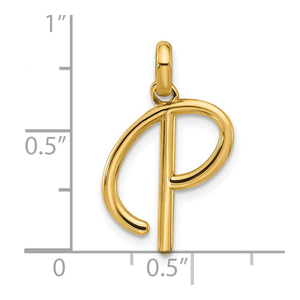 14K Gelbgold Fantasie Buchstabe P