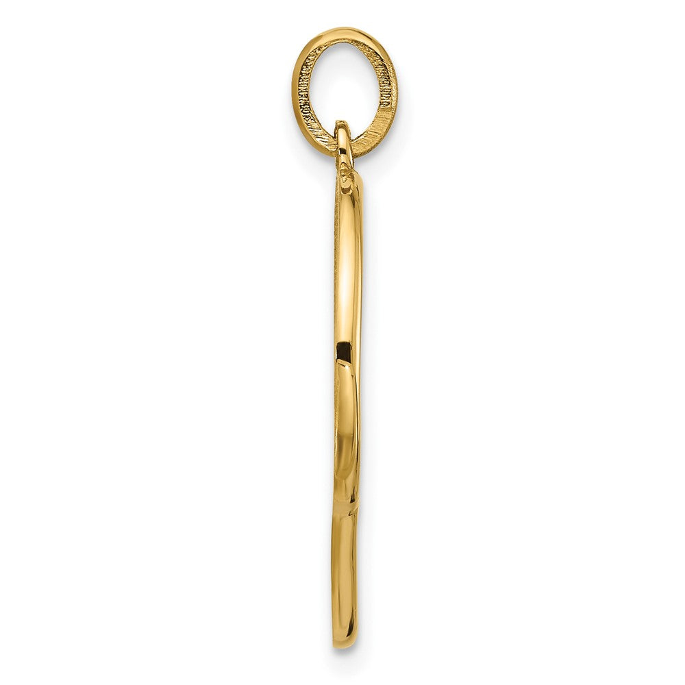 14K Gelbgold Fantasie Buchstabe Q