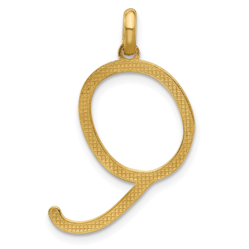 14K Gelbgold Fantasie Buchstabe Q