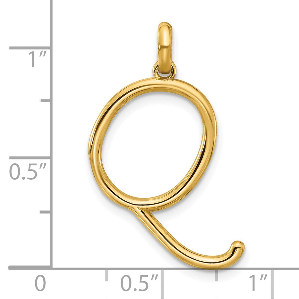 14K Gelbgold Fantasie Buchstabe Q