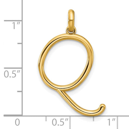 14K Gelbgold Fantasie Buchstabe Q