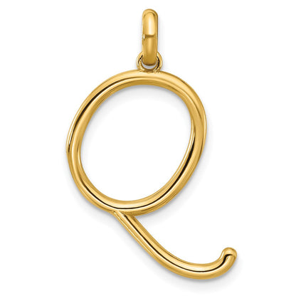 14K Gelbgold Fantasie Buchstabe Q