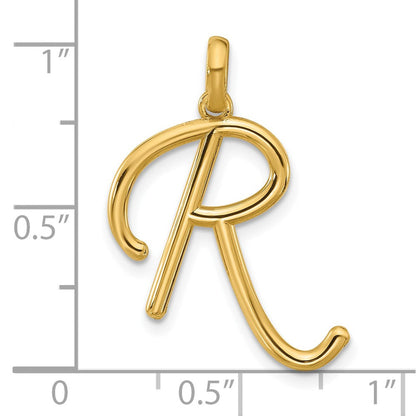 14K Gelbgold Fantasie Buchstabe R