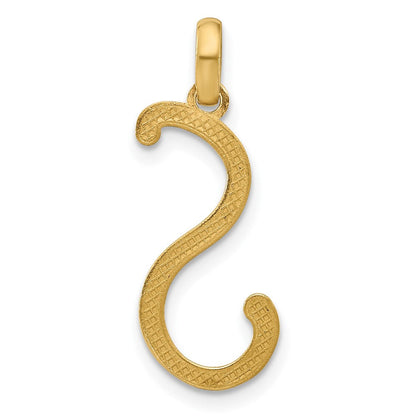 14K Gelbgold Fantasie Buchstabe S