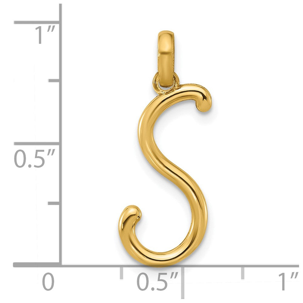 14K Gelbgold Fantasie Buchstabe S