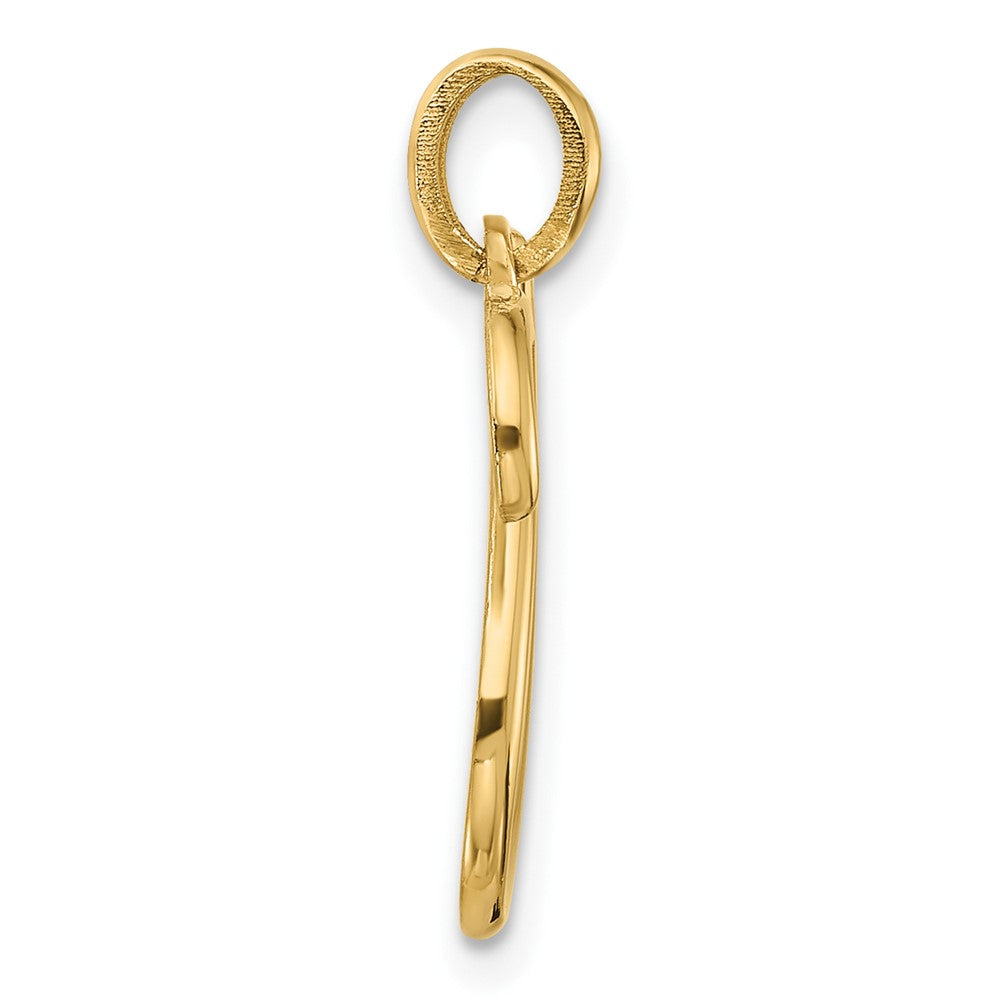 14K Gelbgold Fantasie Buchstabe U