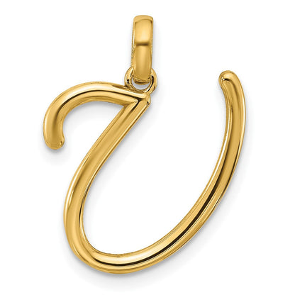 14K Gelbgold Fantasie Buchstabe U