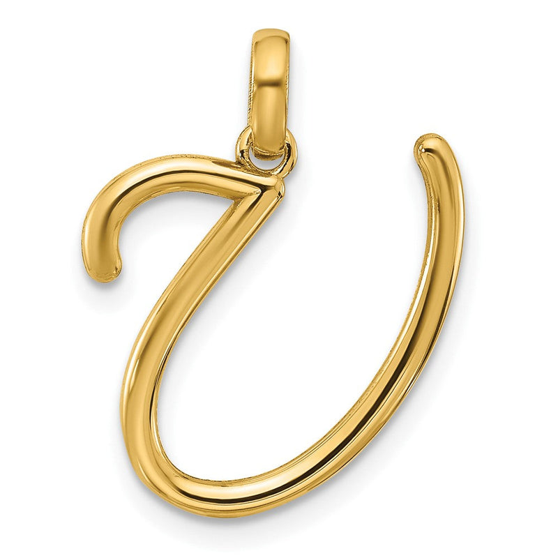 14K Gelbgold Fantasie Buchstabe U
