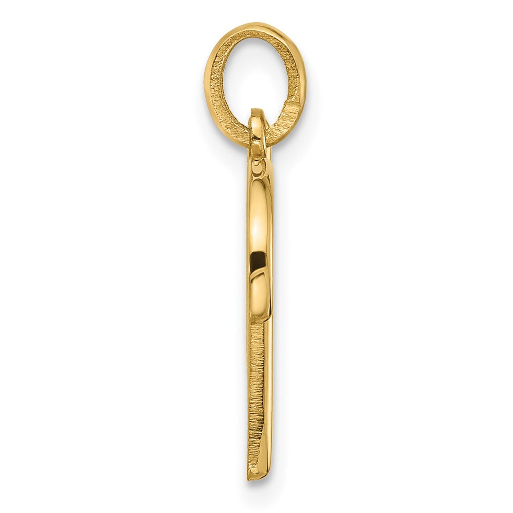 14K Gelbgold Fantasie Buchstabe V