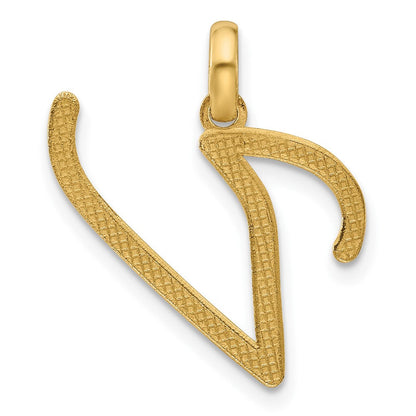 14K Gelbgold Fantasie Buchstabe V