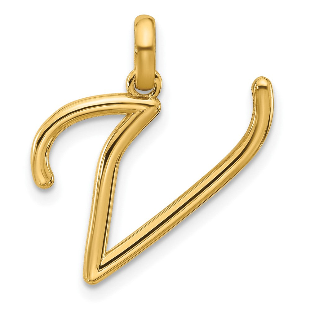 14K Gelbgold Fantasie Buchstabe V