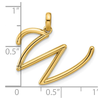 14K Gelbgold Fantasie Buchstabe W