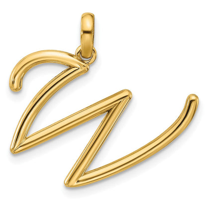 14K Gelbgold Fantasie Buchstabe W