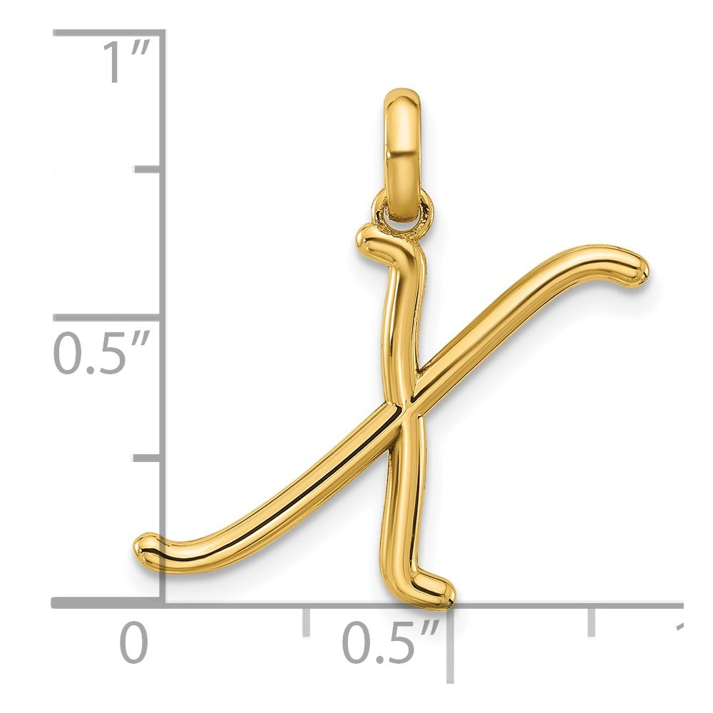 14K Gelbgold Fantasie Buchstabe X