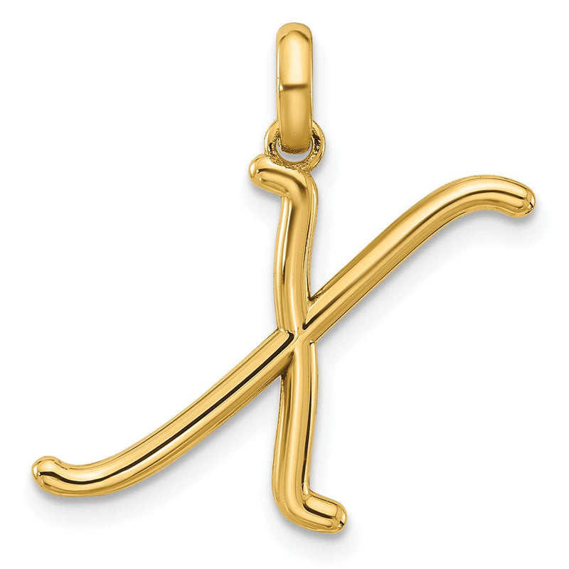 14K Gelbgold Fantasie Buchstabe X