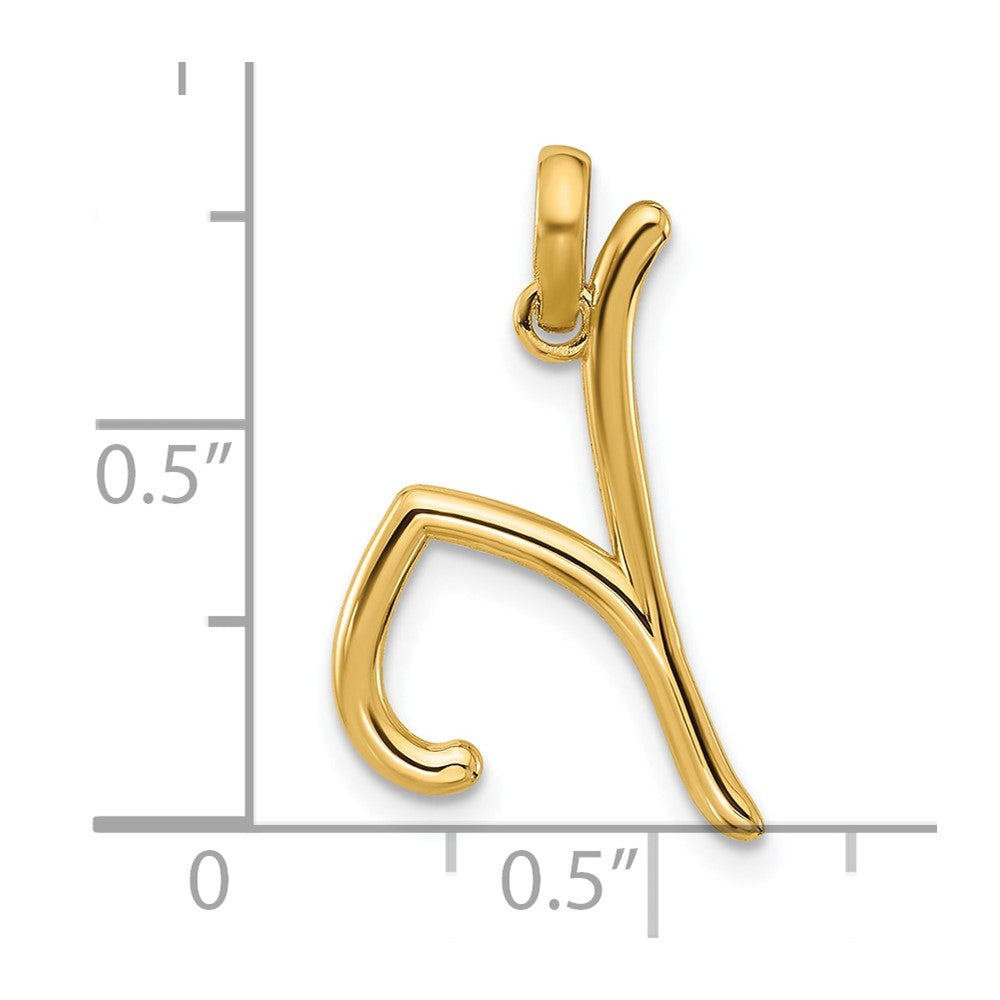 14K Gelbgold Fantasie Buchstabe Y